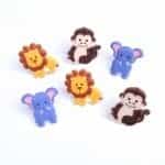 Elephant Lion and Monkey Zoo Animal Cupcake Rings - cake decorations - food decorations from the Eats Amazing UK Bento Shop - making healthy food fun for kids