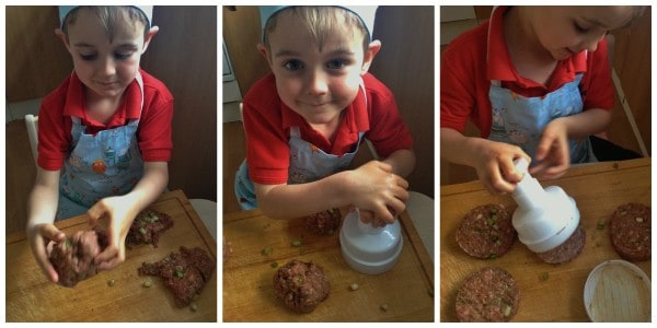 Cooking with Small Child - Homemade Burgers Step 4
