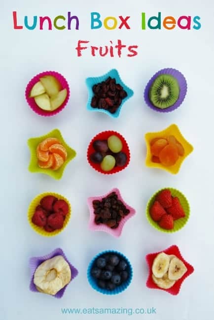Eats Amazing - Lunch Box Food Ideas - 12 ideas for different fruits to include in your lunch box