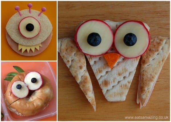 Creative use of Babybel cheese to make fun eyeballs for decorating kids sandwiches - Eats Amazing UK