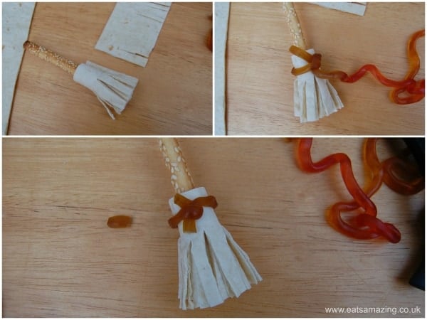 Harry Potter Food - How to make easy edible broomsticks part 2 from Eats Amazing UK