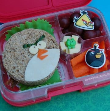 Angry Birds Sandwich and Themed Bento Lunch from Eats Amazing UK - making healthy food fun for kids