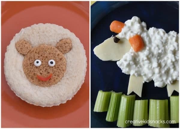 10 Fun Sheep Themed Foods for Kids - Perfect for Chinese New Year and Easter Too - Sheep Sandwich and Food Art