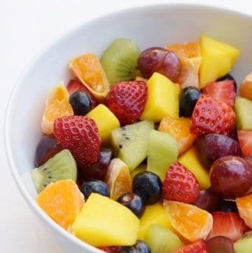 Easy Rainbow Fruit Salad Recipe from Eats Amazing UK - Lovely simple recipe for cooking with kids