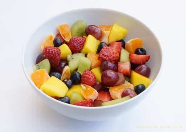 Easy Rainbow Fruit Salad Recipe from Eats Amazing UK - Lovely simple recipe for cooking with the kids