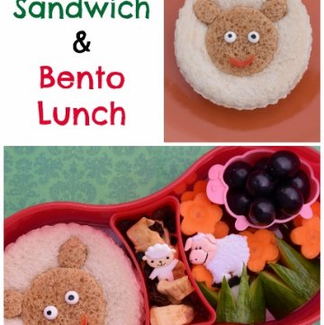 Fun Kids Food - Sheep sandwich and themed bento lunch from Eats Amazing UK