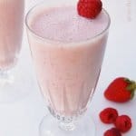 Simple and healthy Homemade Berry Milkshake recipe - no added sugar great for kids
