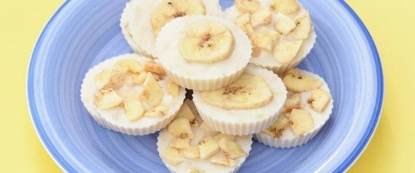 Frozen Banana Yoghurt Bites recipe - Simple healthy snack idea with only 3 ingredients - easy recipe for kids from Eats Amazing UK