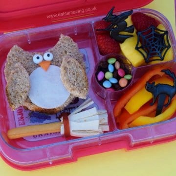Harry Potter food - Harry Potter bento lunch for kids with simple owl sandwich from Eats Amazing UK