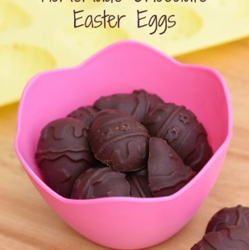 super easy 2 minute dairy free homemade chocolate recipe - only 4 ingredients and no refined sugar - great for Easter - vegan/clean eating recipe