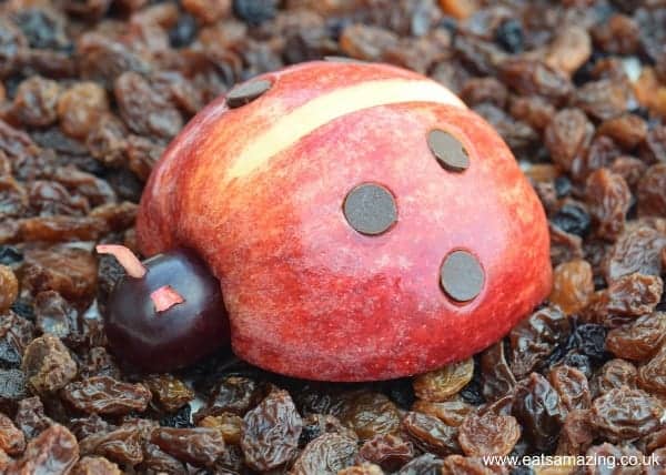 Apple Ladybird - Fun food for kids from Eats Amazing UK - with full instructions and video tutorial