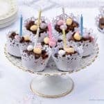 Easter Nest Cupcakes Recipe - cupcake and chocolate nest in one - a delicious treat for an Easter birthday