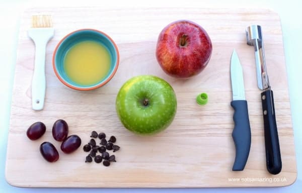 How to make Apple Bugs - fun and healthy food for kids from Eats Amazing UK - with full instructions and video tutorial