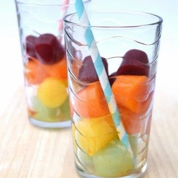All natural - no food colourings - rainbow ice cubes from Eats Amazing UK - Summer fun for kids