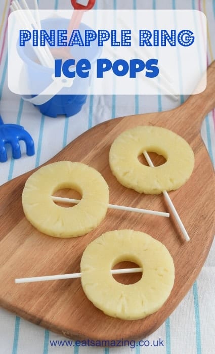 Pineapple Frozen Ice Pops - fun and healthy ice pop alternative for the kids this summer from Eats Amazing UK with video tutorial - clean eating summer snack idea