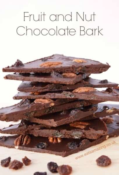 Quick and easy dairy free chocolate bark recipe - make this coconut oil chocolate in minutes - fun cooking project for kids - vegan gluten free no refined sugar