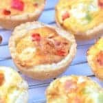 Easy recipe for kids - super simple mini quiches - great for picnics lunch boxes and party food with free printable recipe sheet from Eats Amazing UK