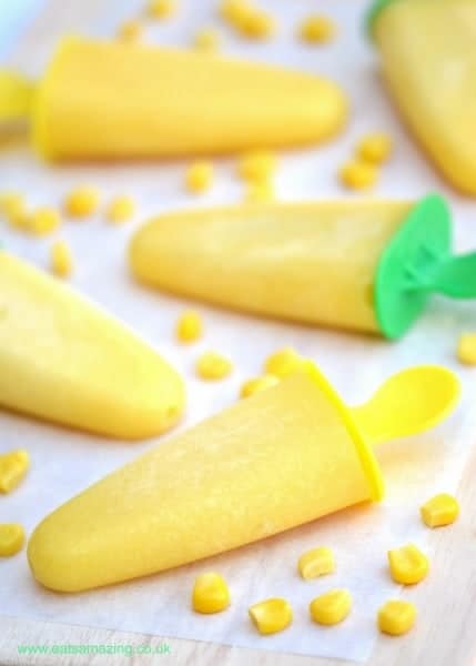 Easy tropical fruit popsicles recipe with a secret hidden vegetable from Eats Amazing UK - healthy fun food for kids