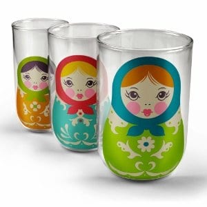 Fred Babushkups nesting glasses from Eats Amazing UK - cute products to make healthy eating fun
