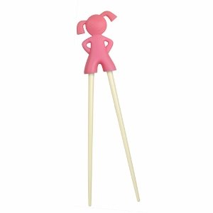Fred Chopstick Kids Pink Girl Silicone Rubber Chopstick Holder - Trainer from the Eats Amazing UK Bento Accessory Shop