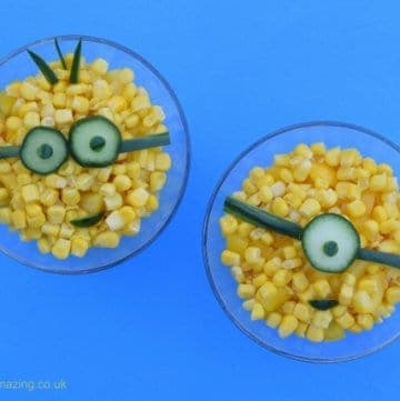 Minion Inspired Healthy Layered Rice Salad Recipe from Eats Amazing UK - fun food for kids