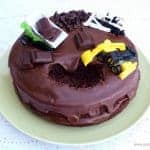 Really easy digger cake for kids - this is the easiest birthday cake to decorate ever - my boys loved it! from Eats Amazing UK