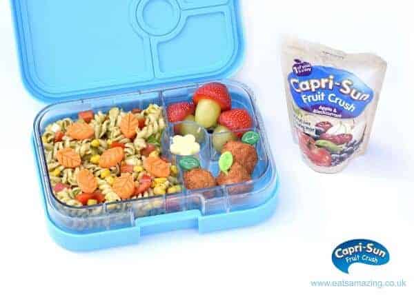 Cute autumn themed kids lunch idea in the Yumbox Panino from Eats Amazing UK