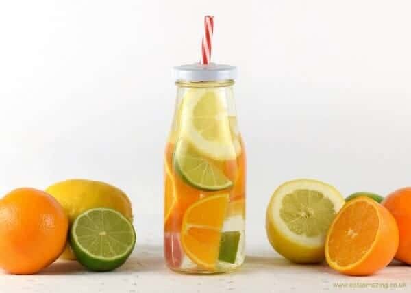 Citrus Fruit Infused Water for Kids - a fun way to convince kids to drink enough water and stay hydrated this summer - recipe from Eats Amazing UK