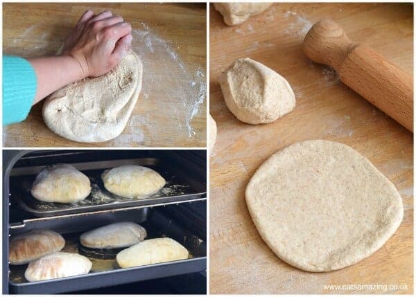How to make your own pitta breads - easy instructions and recipe from Eats Amazing UK