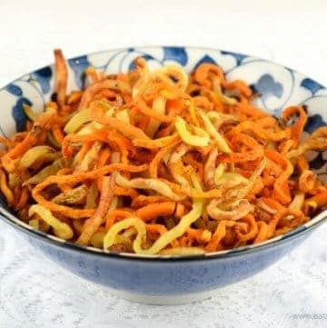 Easy healthy and totally delicious spiralized curly fries recipe from Eats Amazing UK