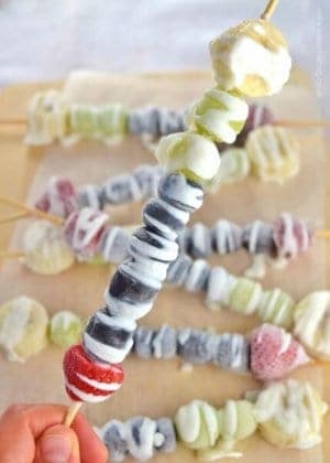 Easy Melon Fruit Kebabs for Kids Recipe - Eats Amazing.