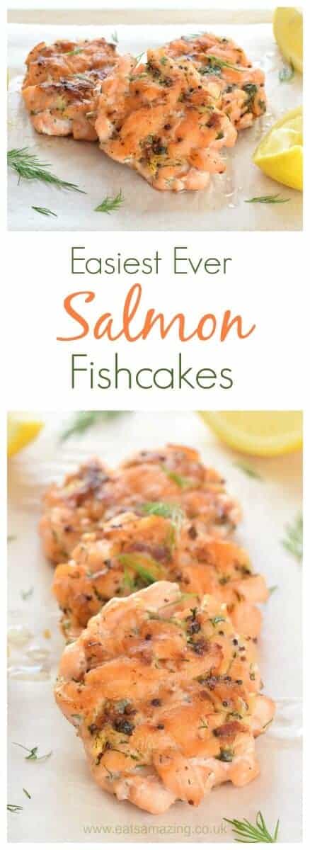 This really easy salmon fishcakes recipe is sure to be a hit with the whole family - no precooking or potato needed - Eats Amazing UK