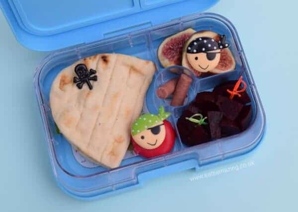 A week of fun pirate themed lunches for kids - healthy and easy packed lunch ideas from Eats Amazing UK - pirate school lunch in the Yumbox Panino