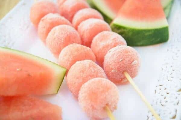 Frozen Watermelon Kabob Pops from Cutting Tiny Bites