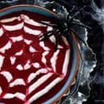 Spooky spider web smoothie bowl for Halloween - fun and healthy Halloween food ideas for kids from Eats Amazing UK