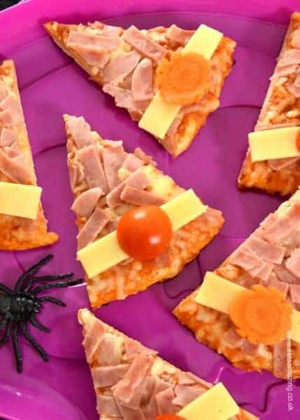 Turn pizza slices into wizards hats for fun Halloween party food for kids - Eats Amazing UK