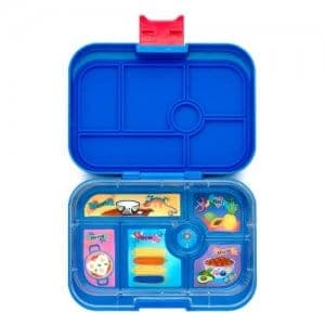 Yumbox Classic divided lunch box in Baja Blue from the Eats Amazing UK bento shop - fun kids bento boxes