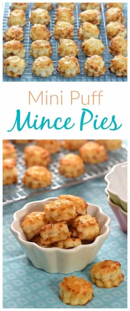 Bite sized mini mince pie puffs - easy cheats recipe for puff pastry mince pies - fun for Christmas party food and snacks - Eats Amazing UK #Christmas #ChristmasFood #christmasparty #mincepies #puffpastry #pastry #mincemeat #easyrecipe #kidsfood #familyfood #festiveseason #partyfood #dessert 