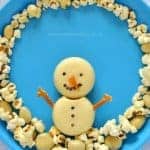 Cute and easy Snowman Snack Plate for Kids - part of the fun Christmas food advent calendar from Eats Amazing UK