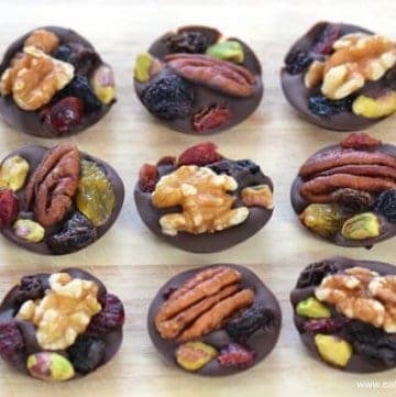 Easy Fruit and Nut Chocolate Buttons Recipe - easy recipe for kids from Eats Amazing UK - great for Christmas gifts