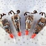 Reindeer Treat Bags - quick and easy fun Christmas food idea kids can make themselves - perfect homemade gift for teachers family and friends from Eats Amazing UK