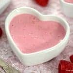 4 ingredient easy raspberry mousse made with yogurt and gelatine - this recipe is so easy and a perfect dessert for the kids this Valentines day