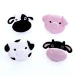 Cow and pig farm themed cupcake rings from the Eats Amazing UK Shop
