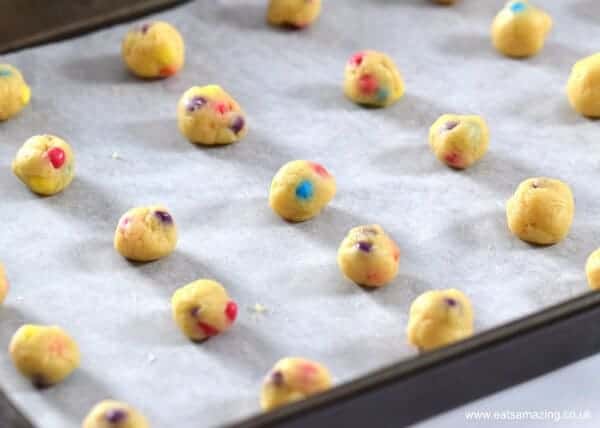 How to make teeny tiny mini rainbow cookies - fun recipe for kids from Eats Amazing UK