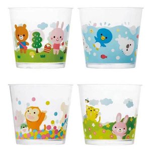 Clear Animal Friends Party Snack Cups - Set of 4 from the Eats Amazing Shop - UK Bento Accessories