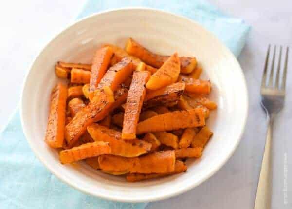 Crinkle Cut Butternut Squash Fries recipe - a great easy recipe to get the kids eating their 5 a day - Eats Amazing UK