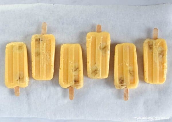 How to make frozen custard ice lollies - easy recipe for kids from Eats Amazing UK
