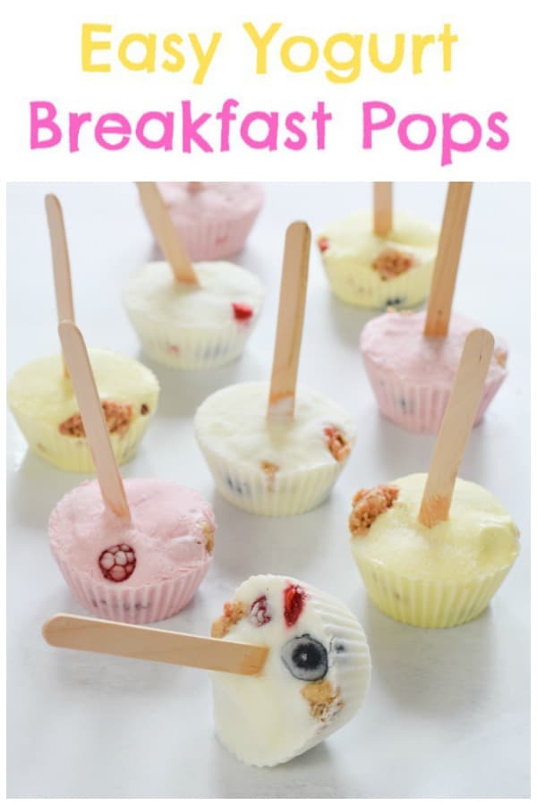 Super easy and healthy frozen breakfast pops - fun and easy snack recipe for kids