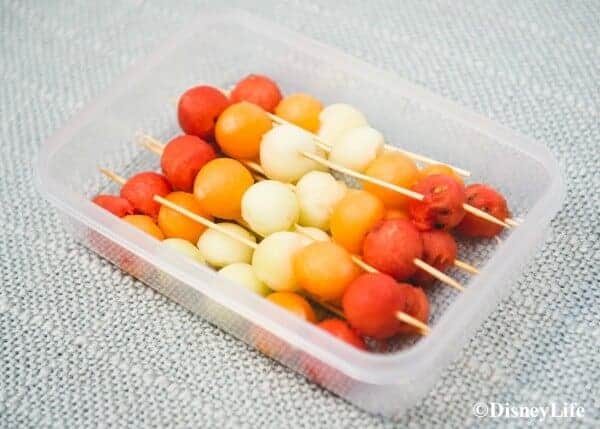 Disney Cars Themed Picnic Recipes - healthy fun food for kids that is great party food too - Traffic Light Fruit Kebabs