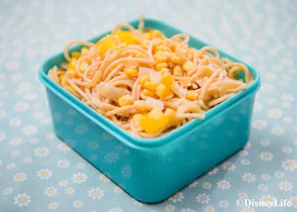 Disney Tangled Themed Picnic with 5 fun recipes for cute Tangled inspired food kids will love - magical Golden pasta